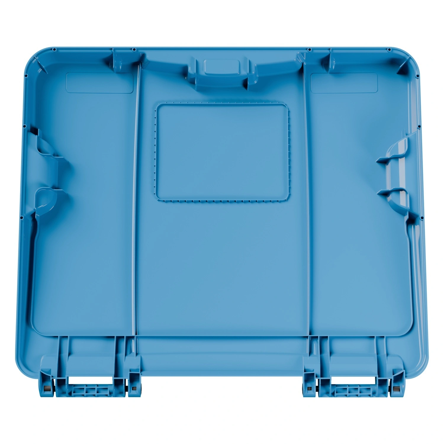 Крышка для мусорного контейнера 1100 л iPlast синяя c осями для крепления