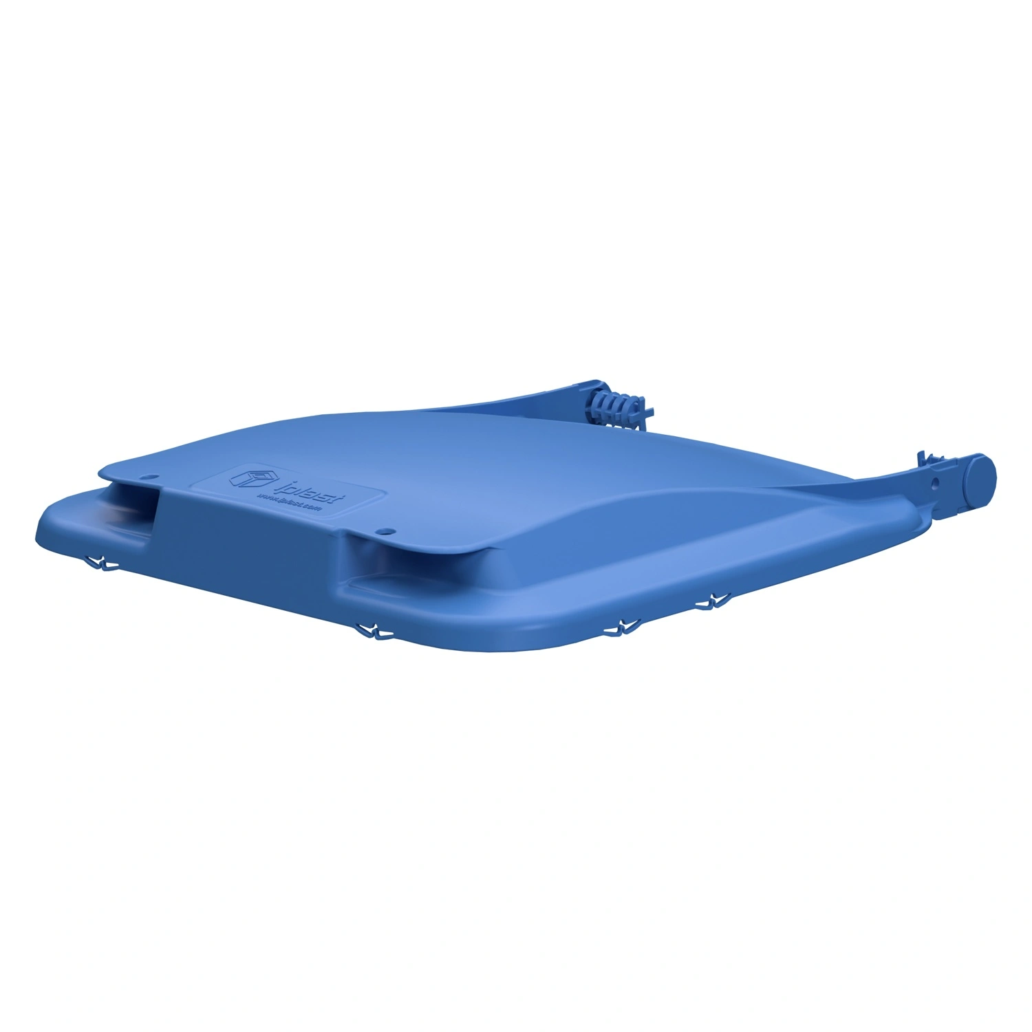Крышка для мусорного контейнера 120 л (Light) iPlast тёмно-голубая c осями для крепления Крышка для мусорного контейнера 120 л (Light) iPlast тёмно-голубая c осями для крепления