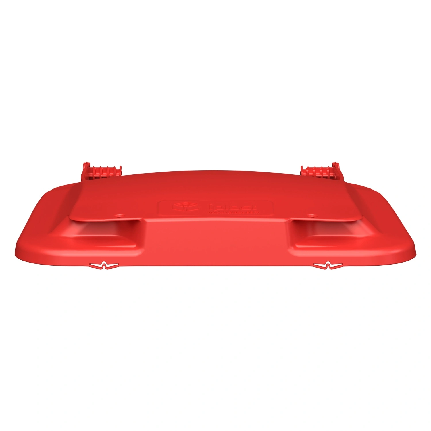 Крышка для мусорного контейнера 120 л (Light) iPlast красная c осями для крепления