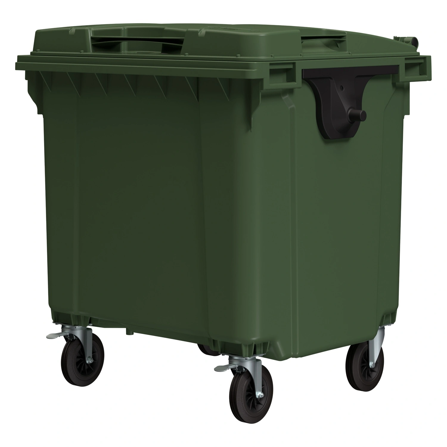 Мусорный контейнер 1100 л iPlast зелёный 4-колёсный с зелёной крышкой N1 (20.807.1) Мусорный контейнер 1100 л iPlast зелёный 4-колёсный с зелёной крышкой N1 (20.807.1)