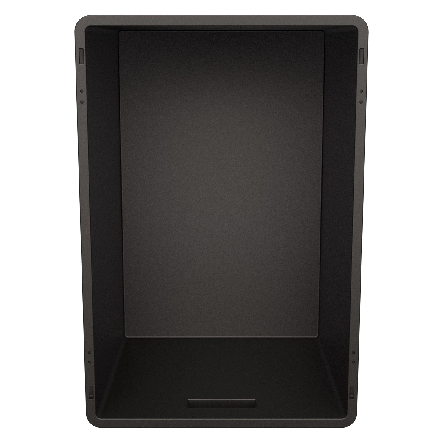 Евроконтейнер ЕС-6432.1 600х400х320 мм iPlast чёрный ЭКО со сплошным дном, открытыми ручками