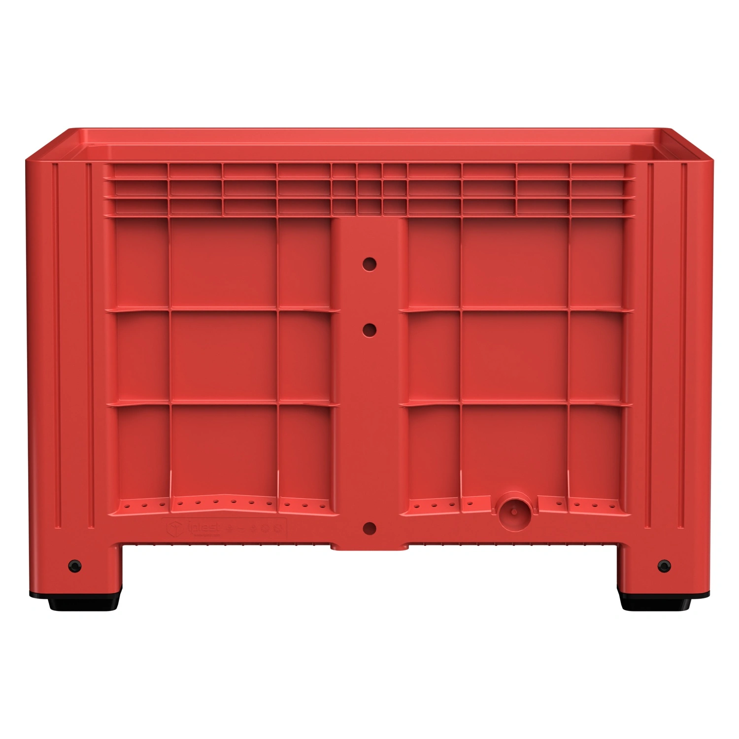 Большой контейнер 1200x800x800 мм iPlast iBOX красный со сплошными стенками и дном, на ножках Большой контейнер 1200x800x800 мм iPlast iBOX красный со сплошными стенками и дном, на ножках