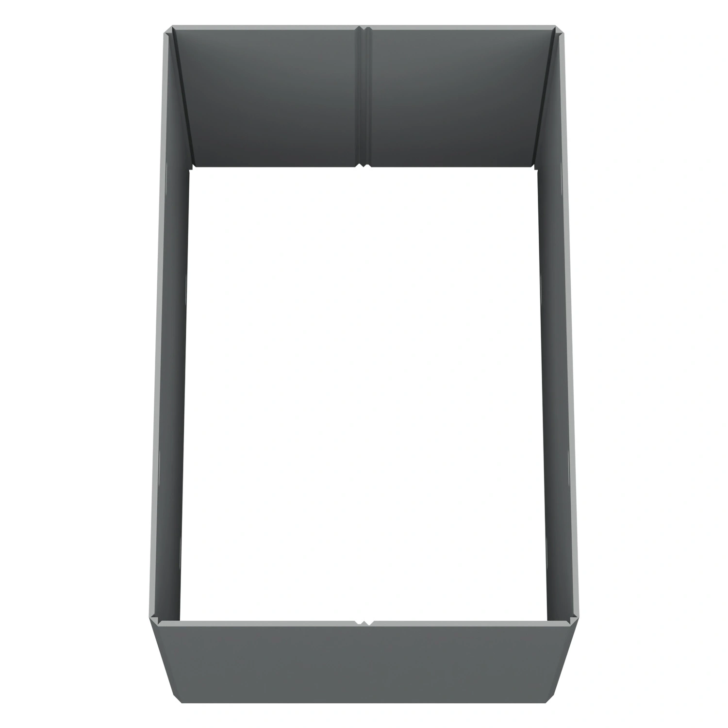 Стенка контейнера Bubble Guard 1168х768х735 мм iPlast PolyBox серая М-образного сложения с отверстиями под замки