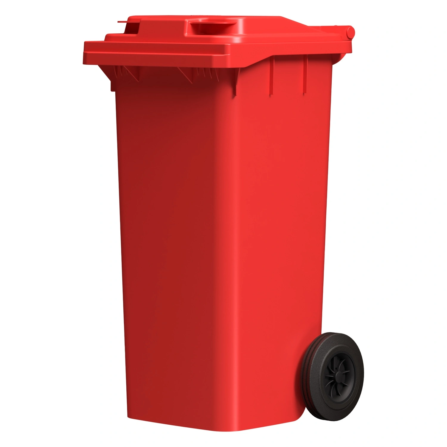 Мусорный контейнер 120 л iPlast красный 2-колёсный (д. 200 мм) с красной крышкой Мусорный контейнер 120 л iPlast красный 2-колёсный (д. 200 мм) с красной крышкой