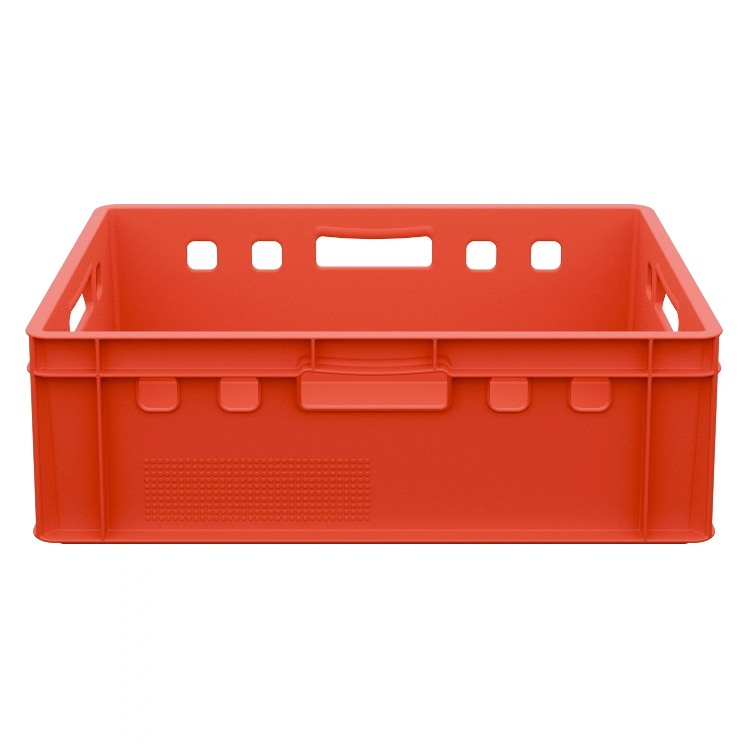 Пищевой ящик универсальный FK-6420 600х400х200 мм iPlast красный со сплошными стенками и дном