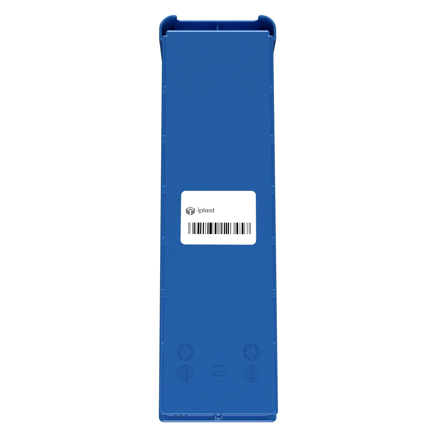 Полочный контейнер SK-4109 400х117х90 мм iPlast голубой с 2 поперечными перегородками и наклейкой 50х70 мм сбоку Полочный контейнер SK-4109 400х117х90 мм iPlast голубой с 2 поперечными перегородками и наклейкой 50х70 мм сбоку