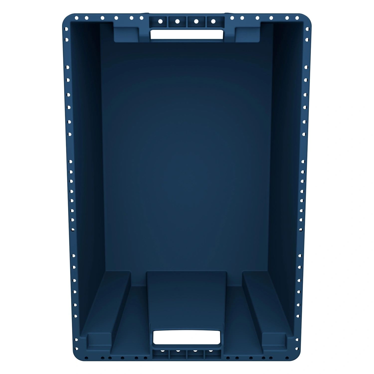 Поворотно-вкладываемый контейнер INSTORE KD-6430.1 600х400х300 мм iPlast синий индиго со сплошным дном