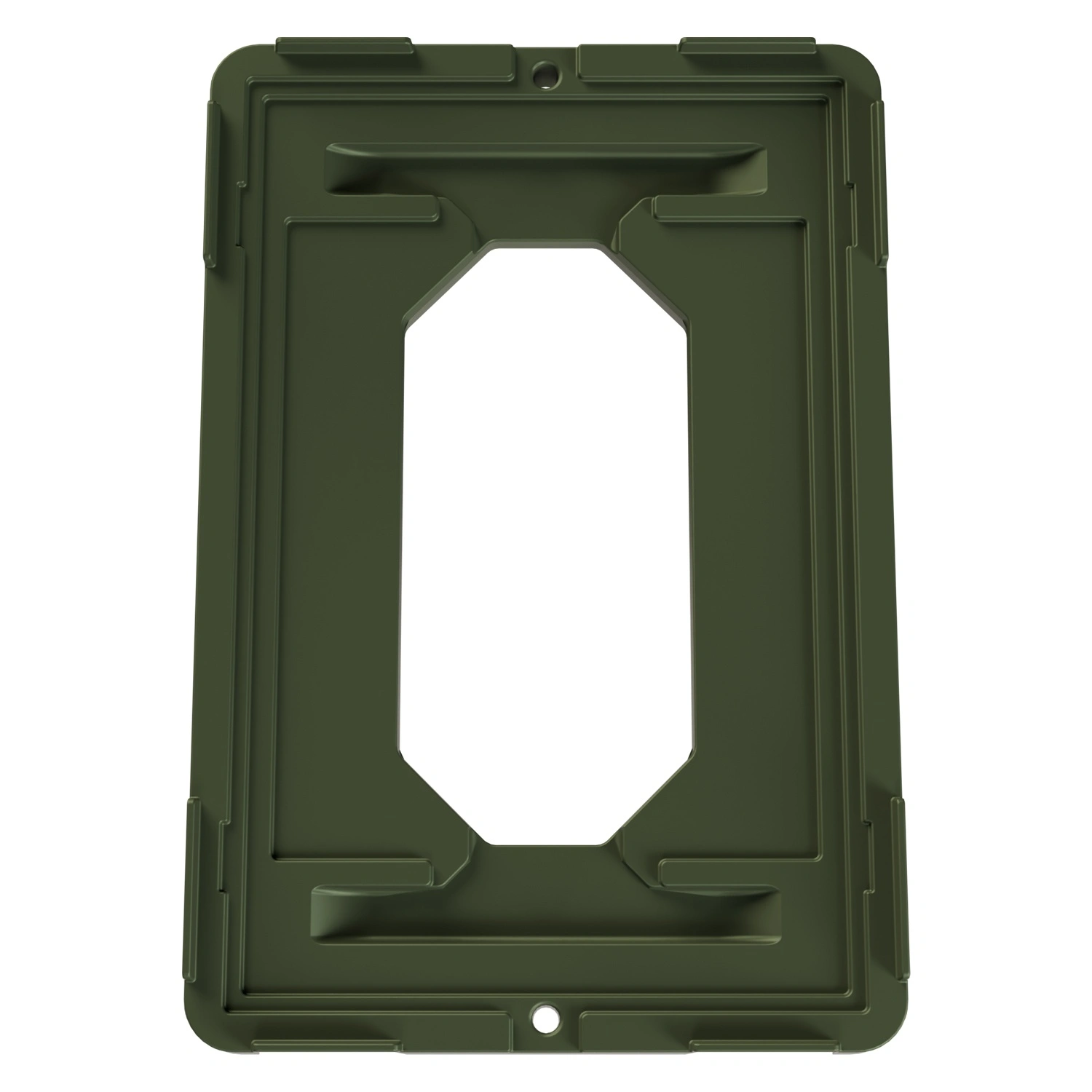 Складская тележка 620x420x185 мм iPlast зелёная 4-колёсная, без тормоза с отверстием