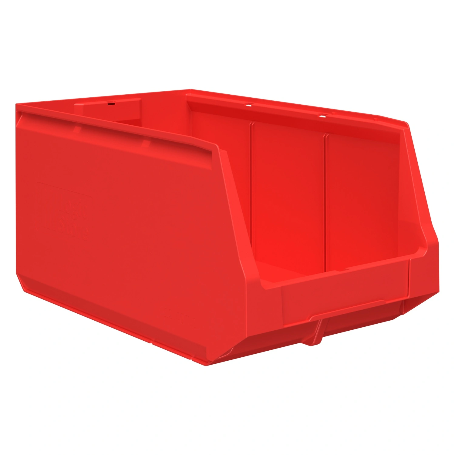 Складской лоток Logic Store 500х300х250 мм iPlast красный с отверстиями для перегородок N2 (12.407.2)