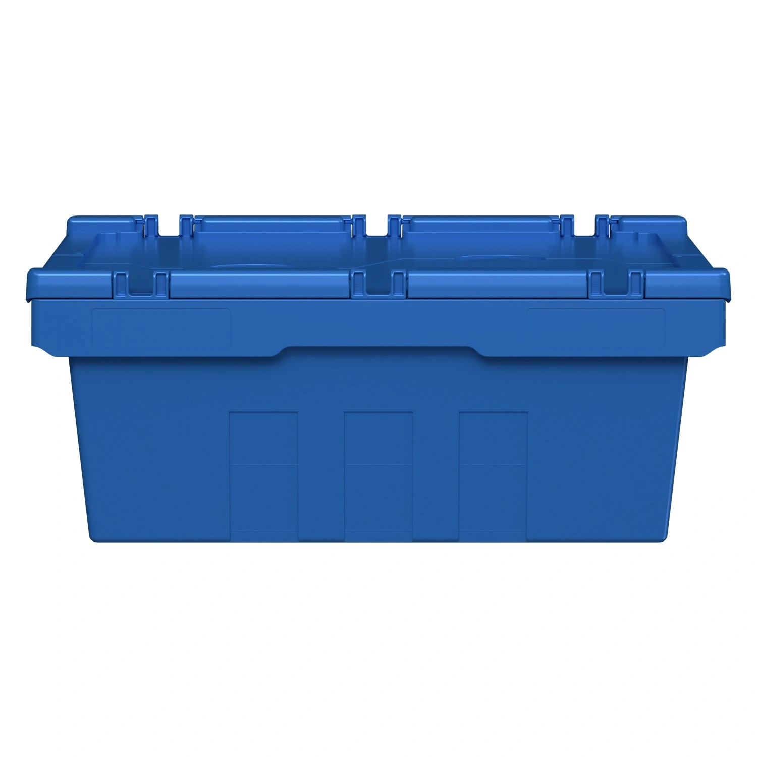 Вкладываемый контейнер INSTORE KV-6422 600х400х245 мм iPlast голубой со сплошным дном и распашной крышкой