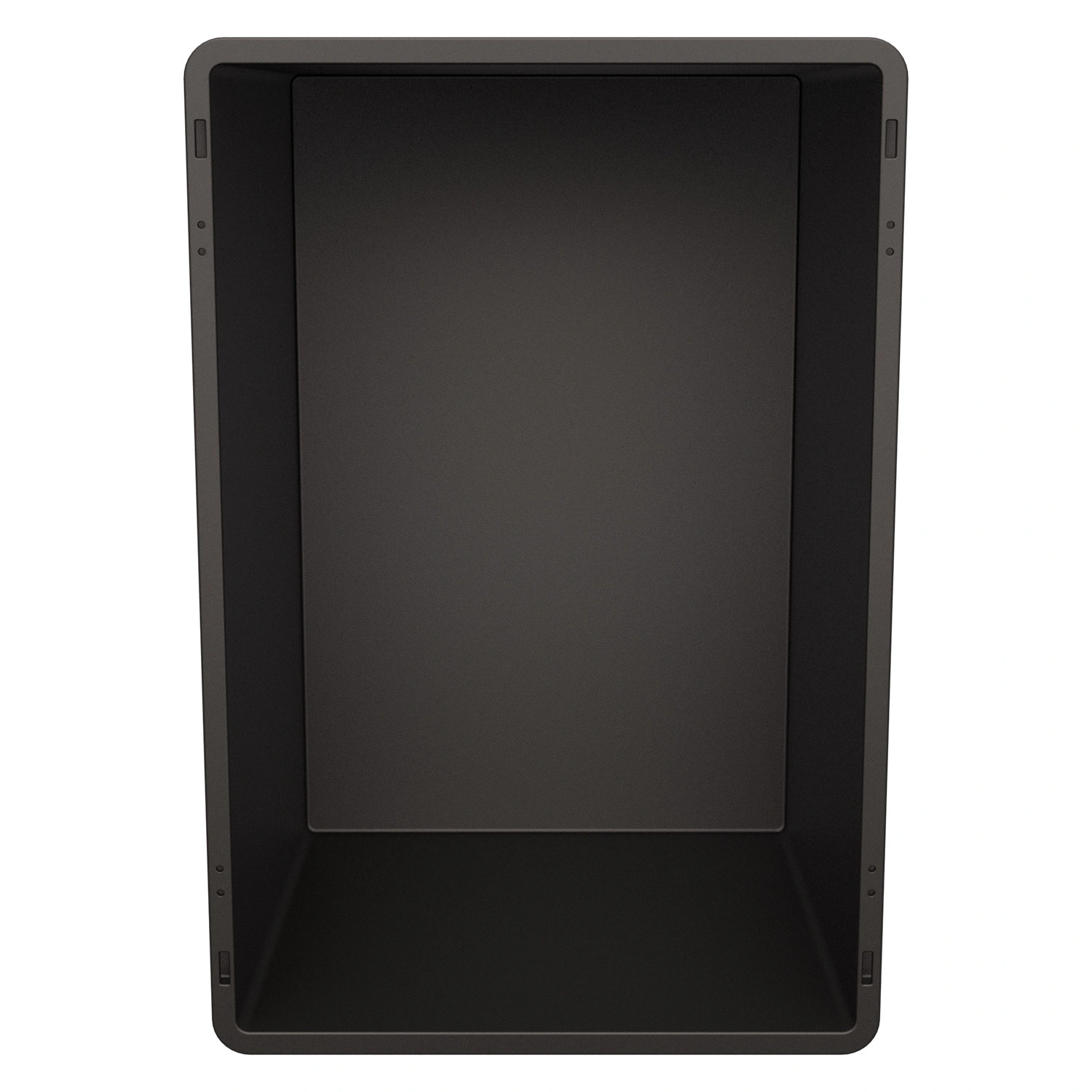 Евроконтейнер ЕС-6432.2 600х400х320 мм iPlast чёрный ЭКО со сплошным дном, закрытыми ручками