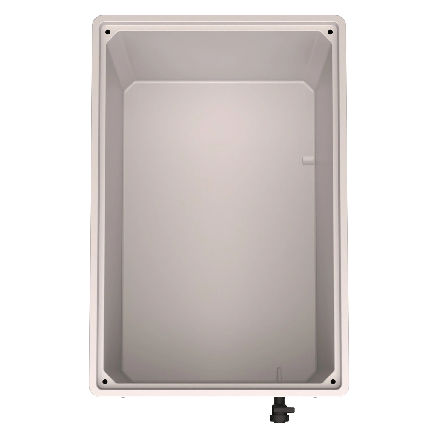 Большой контейнер 1200х800х920 мм iPlast iBOX светло-серый со сплош. стенками и дном, на колёсах с краном 1 дюйм
