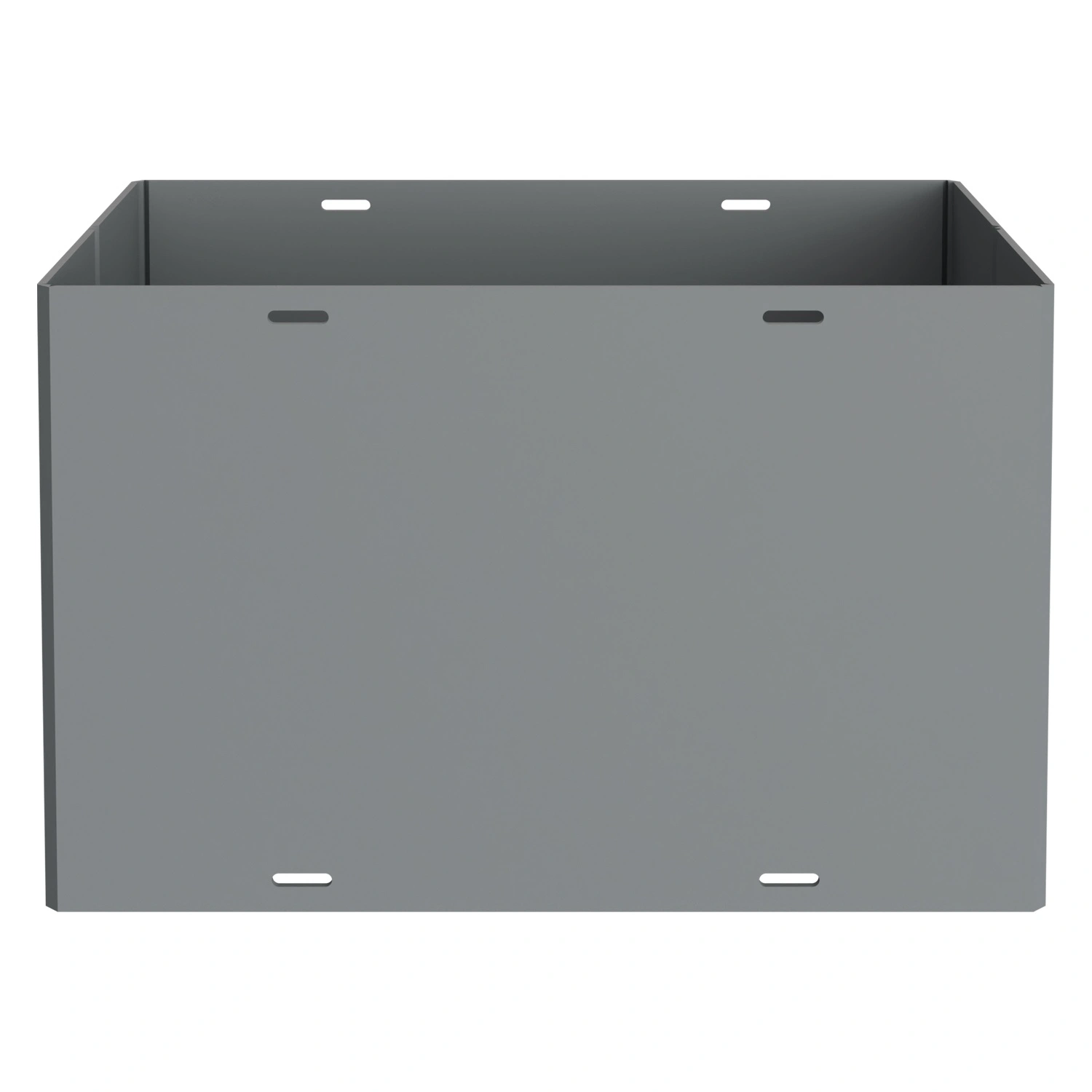 Стенка контейнера Bubble Guard 1168х768х735 мм iPlast PolyBox серая М-образного сложения с отверстиями под замки