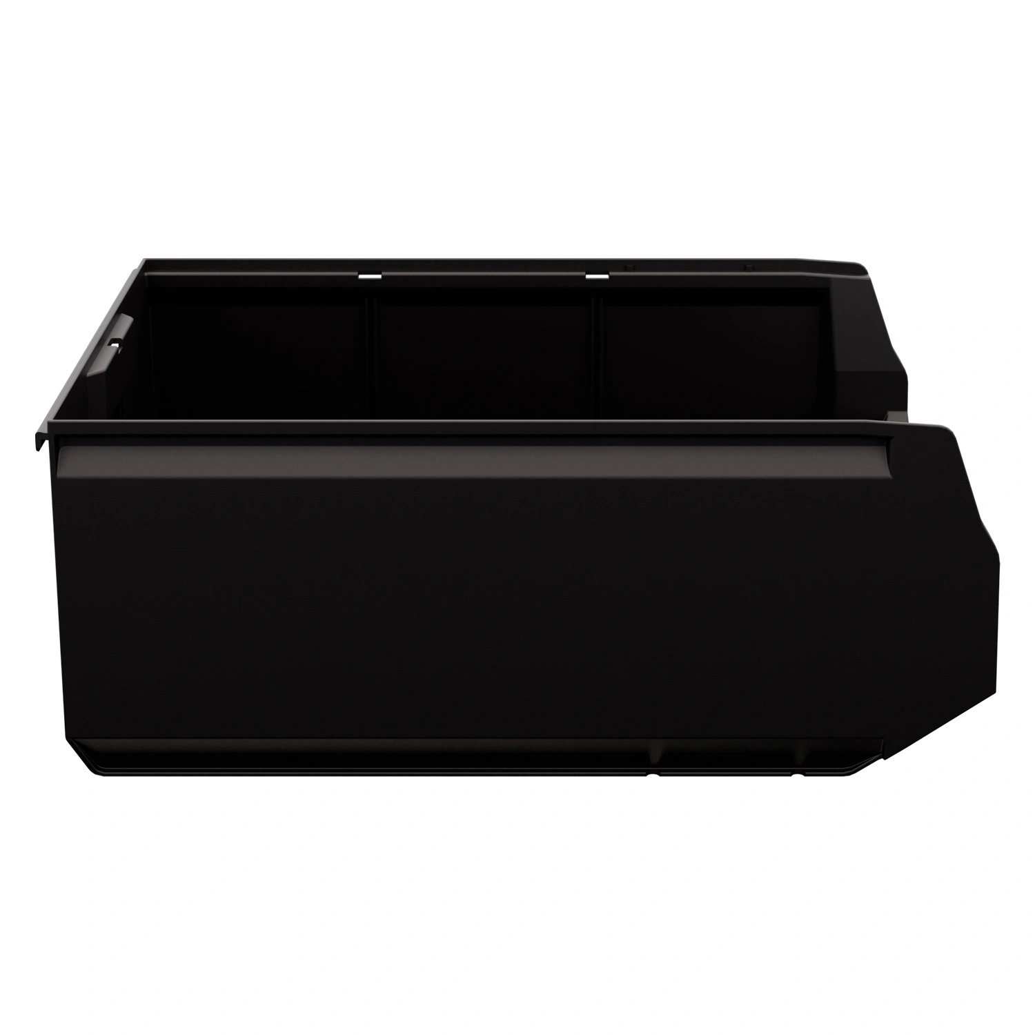 Складской лоток Logic Store 500х300х200 мм iPlast чёрный ЭКО с отверстиями для перегородок N2 (12.406.2)