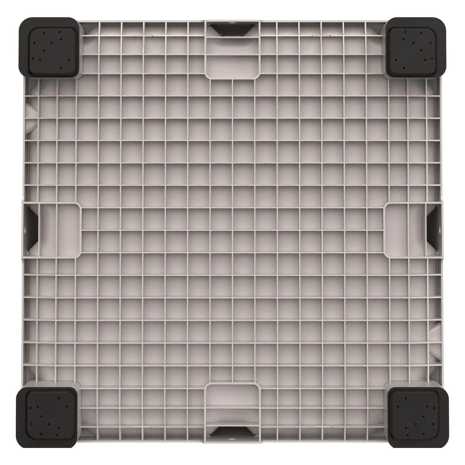 Большой контейнер 1130x1130x580 мм iPlast iBOX светло-серый со сплошными стенками и дном, на ножках