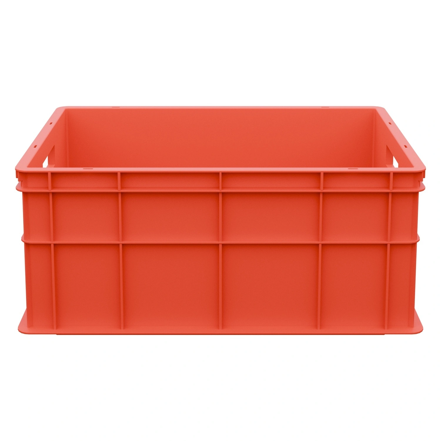 Пищевой ящик универсальный 600х400х259 мм iPlast красный ЭКО со сплошными стенками и дном