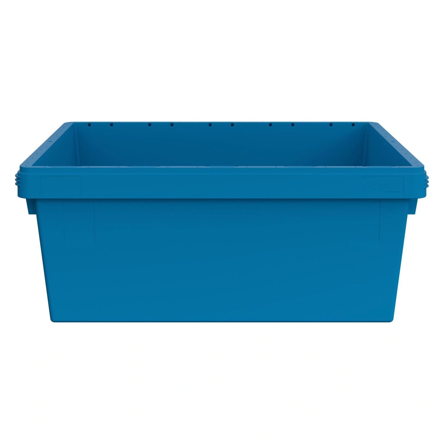 Вкладываемый контейнер INSTORE KV-8632.1 800х600х320 мм iPlast голубой со сплошным дном и штабельным упором