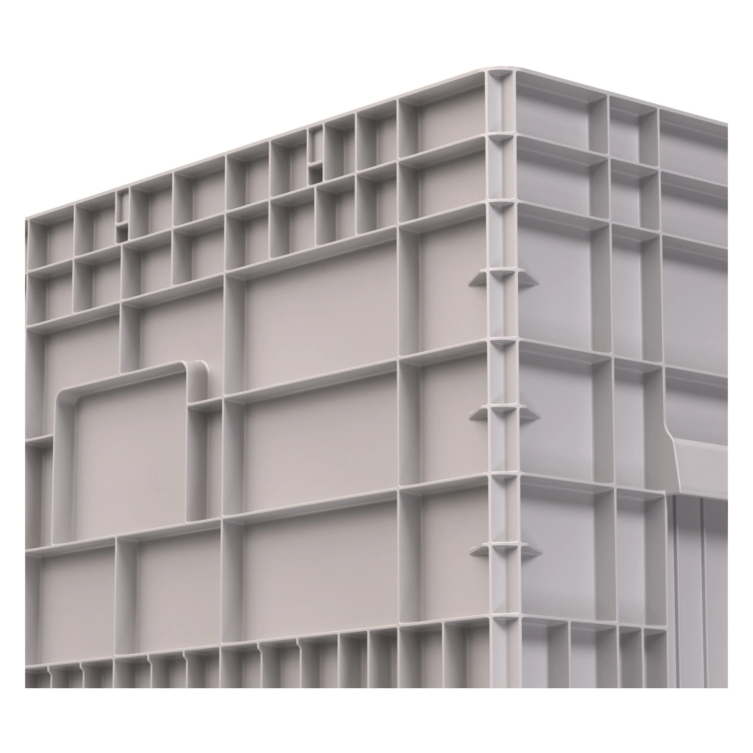 Большой контейнер 1020x640x810 мм iPlast iBOX светло-серый со сплошными стенками и дном, на колёсах Большой контейнер 1020x640x810 мм iPlast iBOX светло-серый со сплошными стенками и дном, на колёсах