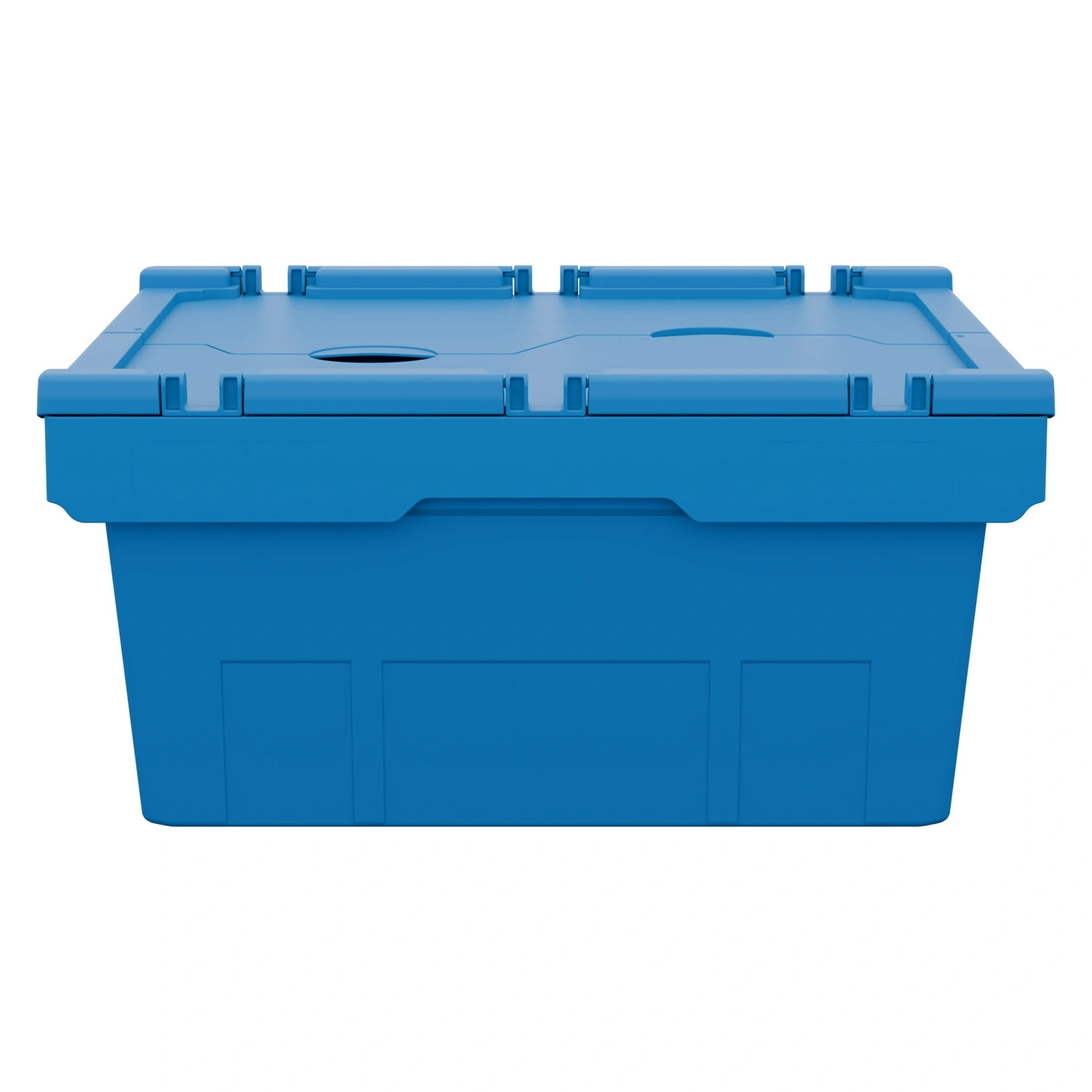 Вкладываемый контейнер INSTORE KV-6427 600х400х297 мм iPlast голубой со сплошным дном и распашной крышкой