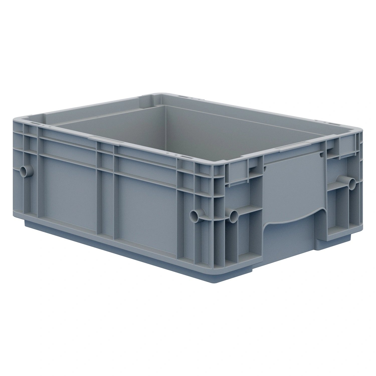 Ящик RL-KLT 4147 396х297х147,5 мм iPlast светло-серый с дренажными отверстиями в дне N1 (12.502F.1)