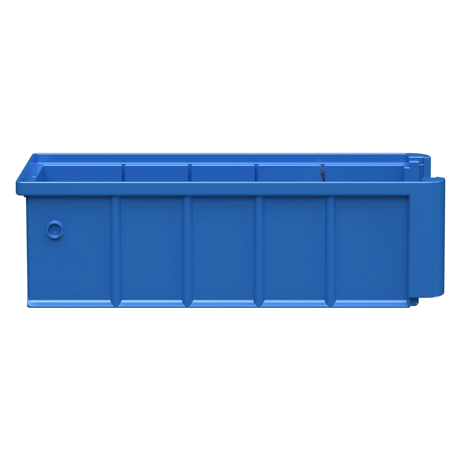 Полочный контейнер SK-3109 300х117х90 мм iPlast голубой с 1 поперечной перегородкой Полочный контейнер SK-3109 300х117х90 мм iPlast голубой с 1 поперечной перегородкой