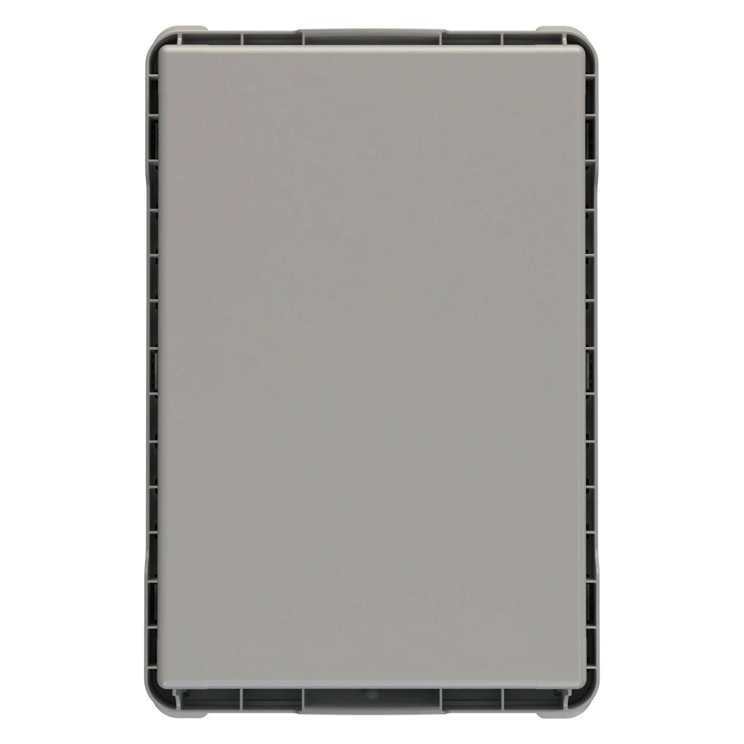 Вкладываемый контейнер INSTORE KV-6442.1 600х398х420 мм iPlast серый со сплошным дном и распашной крышкой