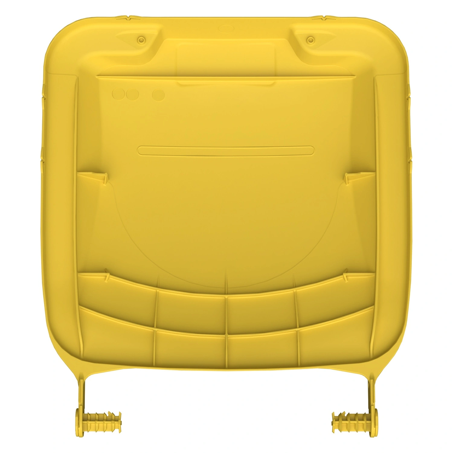 Крышка для мусорного контейнера 120 л (Light) iPlast жёлтая c осями для крепления Крышка для мусорного контейнера 120 л (Light) iPlast жёлтая c осями для крепления