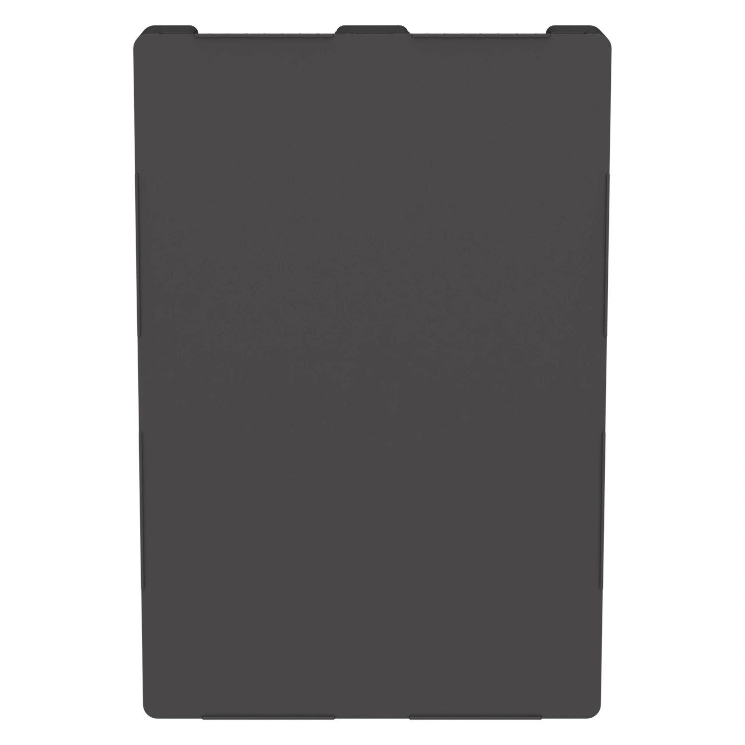 Пластиковый паллет 1200х800х150 мм iPlast тёмно-серый ЭКО сплошной на 3 полозьях с бортиком