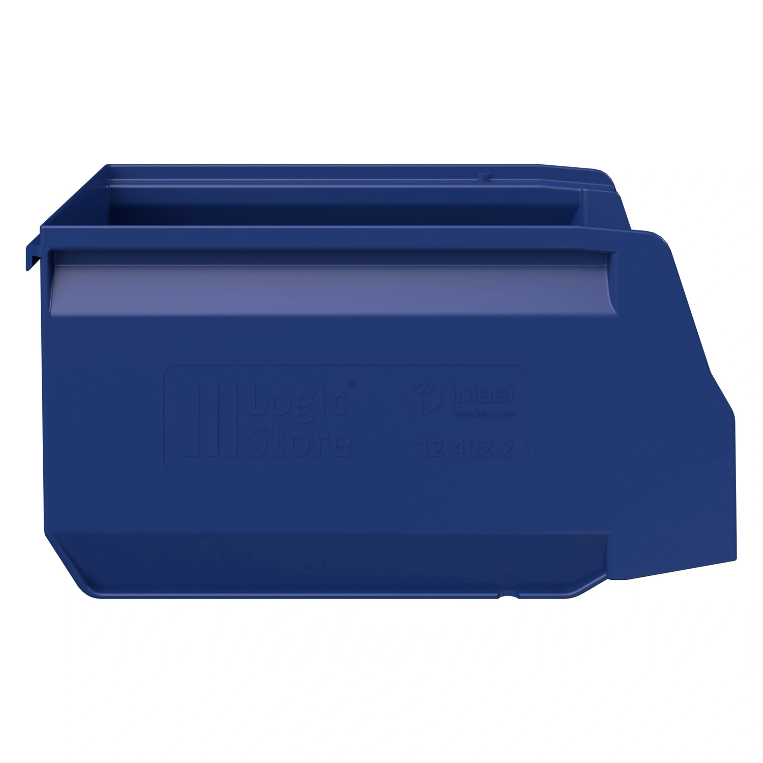 Складской лоток Logic Store 250х150х130 мм iPlast синий индиго с наклейкой 50х70 мм сбоку Складской лоток Logic Store 250х150х130 мм iPlast синий индиго с наклейкой 50х70 мм сбоку