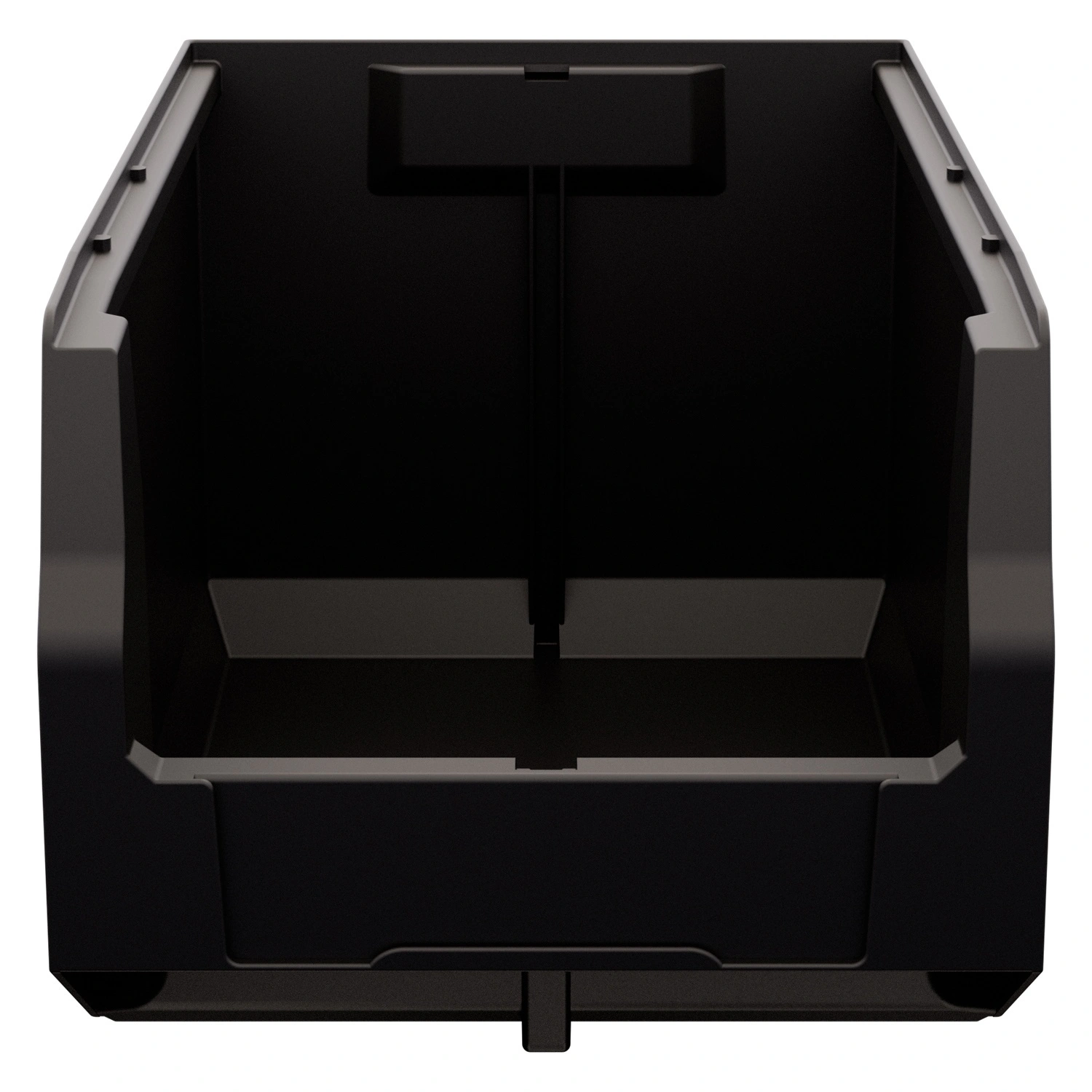 Складской лоток Logic Store 350x225x200 мм iPlast чёрный ЭКО с отверстиями для продольной перегородки