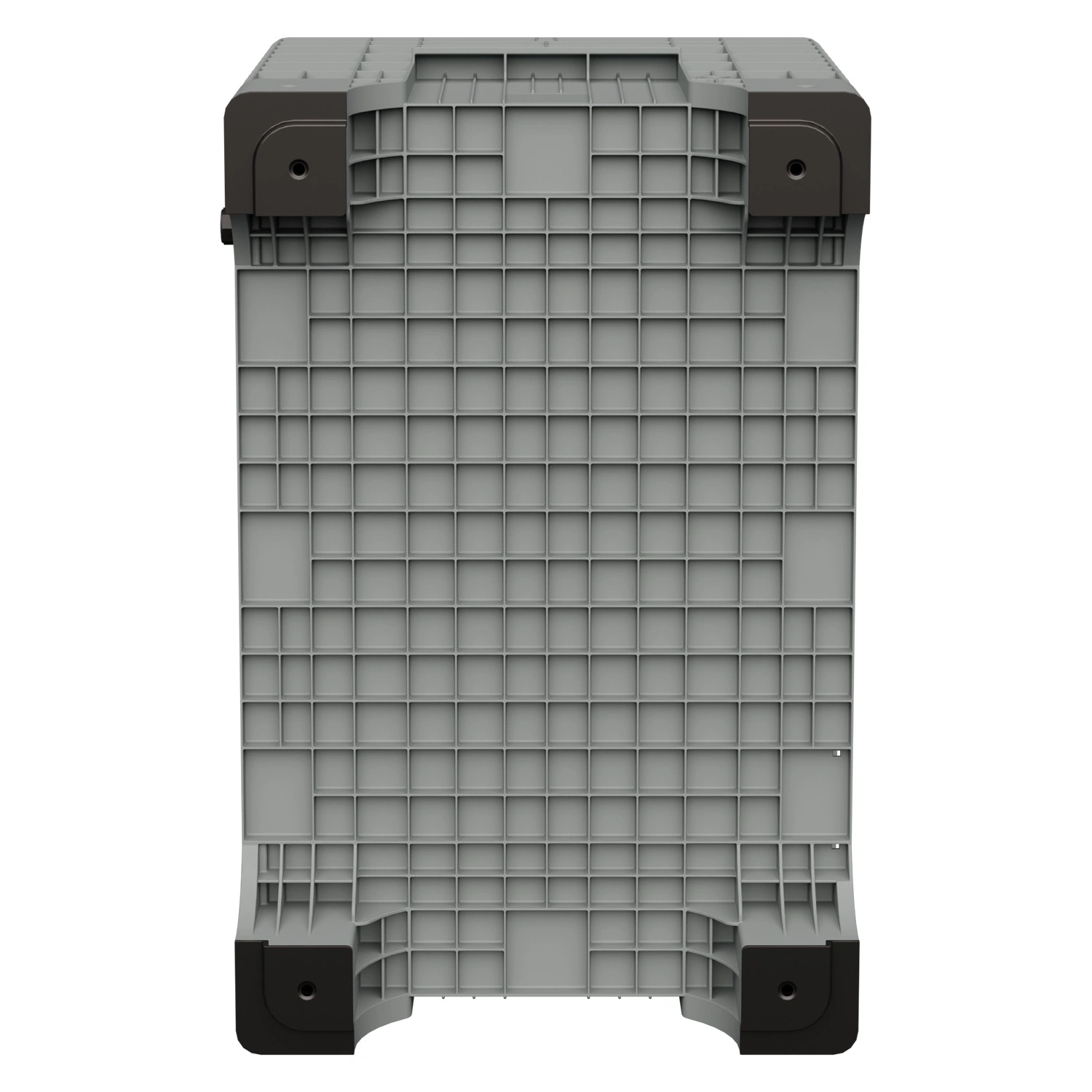 Большой контейнер 1020х640х675 мм iPlast iBOX светло-серый со сплош. стенками и дном, на ножках с пробкой 1 дюйм