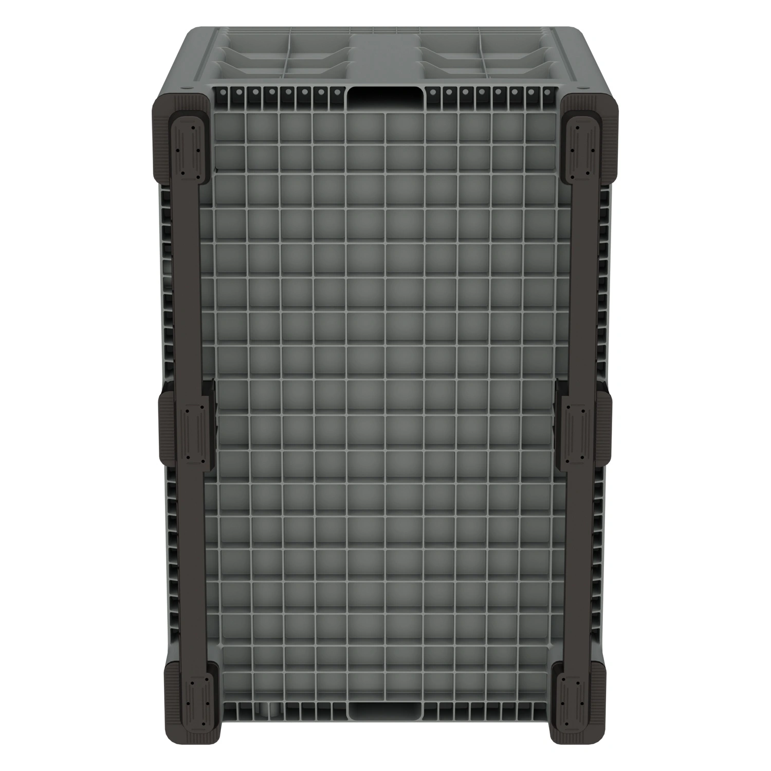 Большой контейнер 1200x800x800 мм iPlast iBOX светло-серый со сплошными стенками и дном, на полозьях