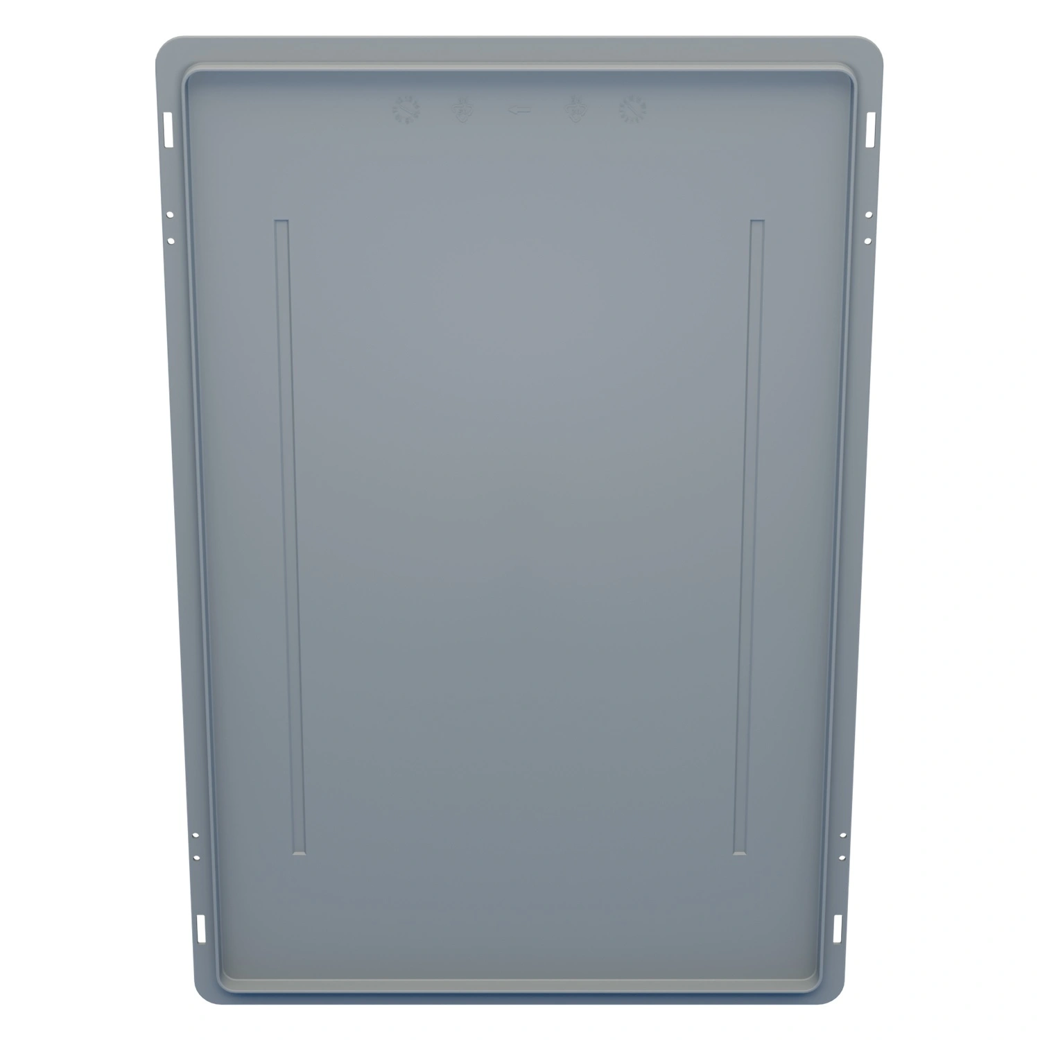 Крышка пластиковая 600х400 мм iPlast светло-серая для ящиков KLT-6415, 6429, 6147,6280 EC-6422, 6432, 6442