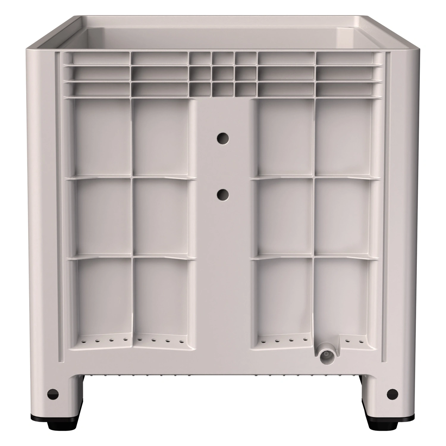 Большой контейнер 1200x800x800 мм iPlast iBOX светло-серый со сплошными стенками и дном, на полозьях Большой контейнер 1200x800x800 мм iPlast iBOX светло-серый со сплошными стенками и дном, на полозьях