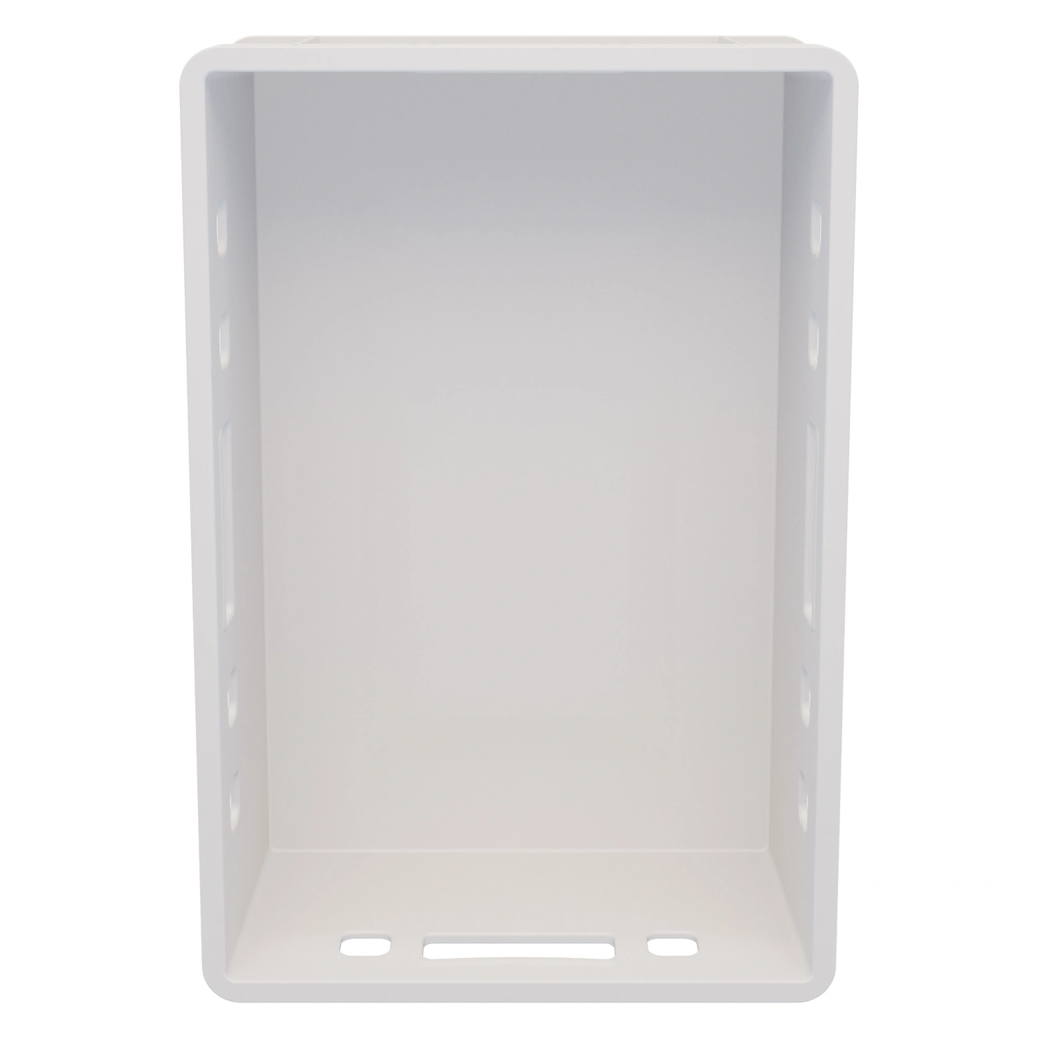 Пищевой ящик универсальный FK-6420 600х400х200 мм iPlast белый со сплошными стенками и дном