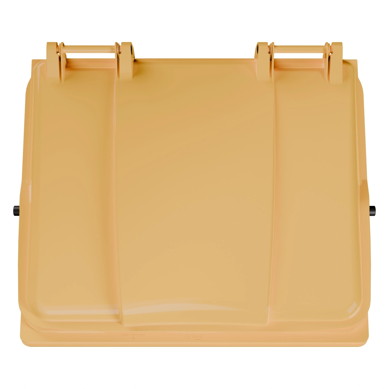 Мусорный контейнер 1100 л iPlast жёлтый 4-колёсный с жёлтой крышкой N2 (20.807.2)