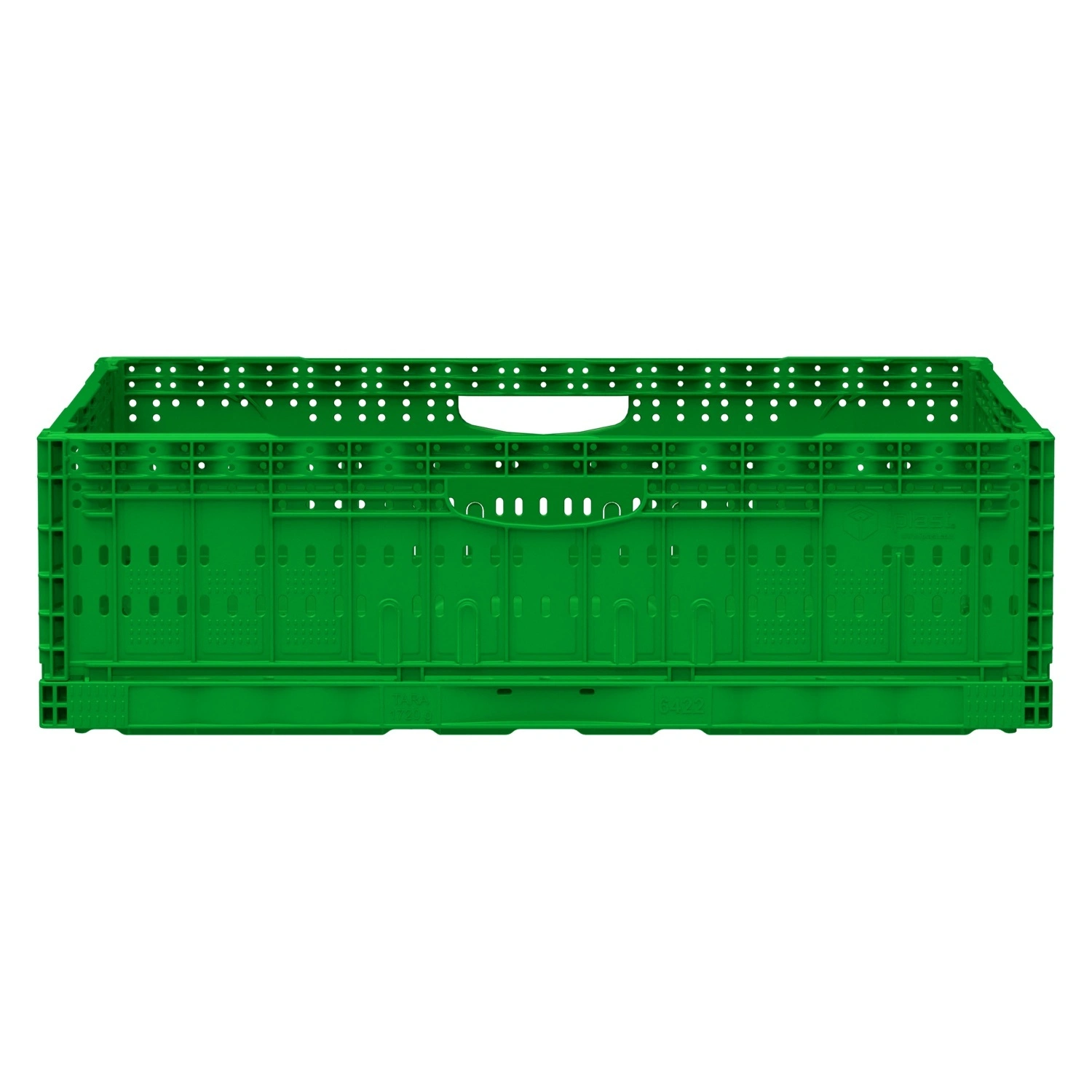 Складной ящик FC-6418 600х400х180 мм iPlast салатовый перфорированный