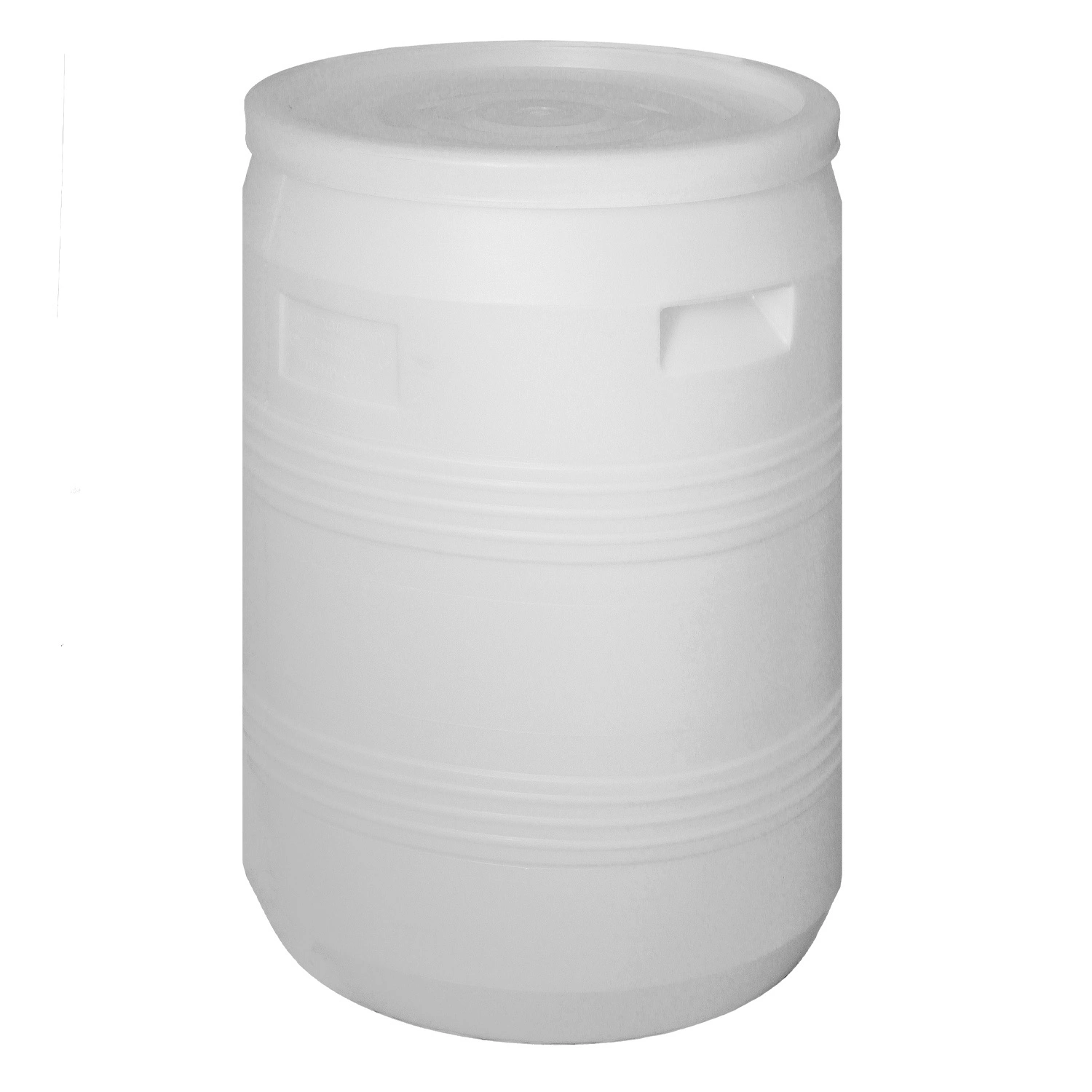 Пластиковая бочка 50 л белая с крышкой «хлопок»