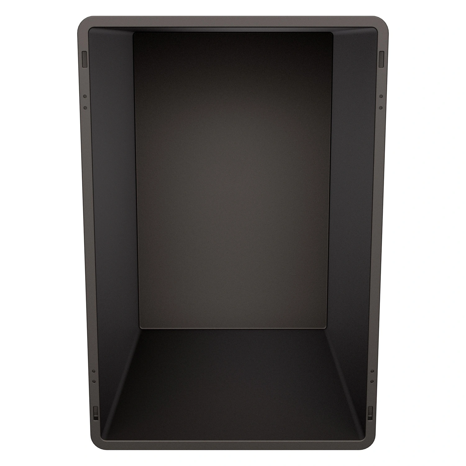 Евроконтейнер ЕС-6442.2 600х400х420 мм iPlast чёрный ЭКО со сплошным дном, закрытыми ручками