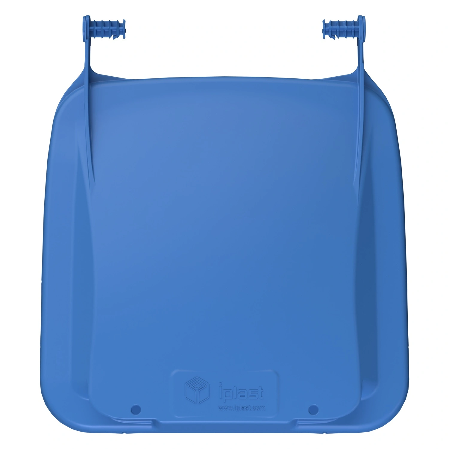 Крышка для мусорного контейнера 120 л (Light) iPlast тёмно-голубая c осями для крепления Крышка для мусорного контейнера 120 л (Light) iPlast тёмно-голубая c осями для крепления