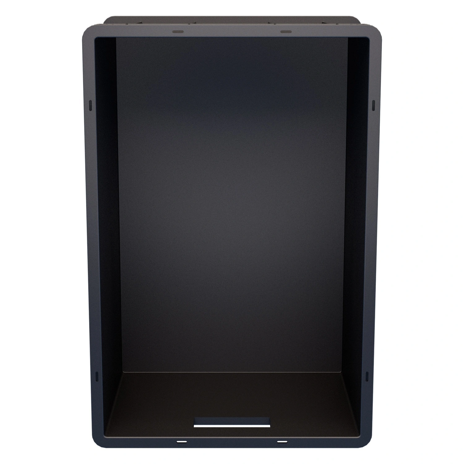 Пищевой ящик универсальный 600х400х259 мм iPlast чёрный ЭКО со сплошными стенками и дном