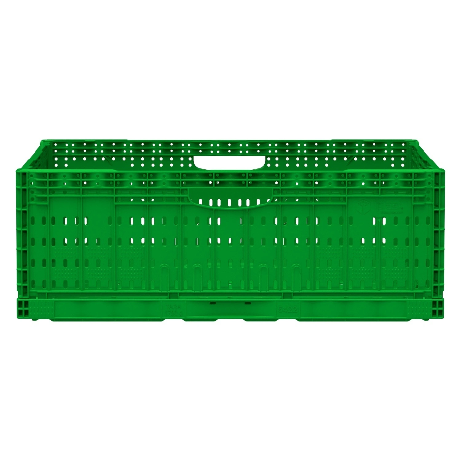 Складной ящик FC-6422 600х400х220 мм iPlast салатовый перфорированный