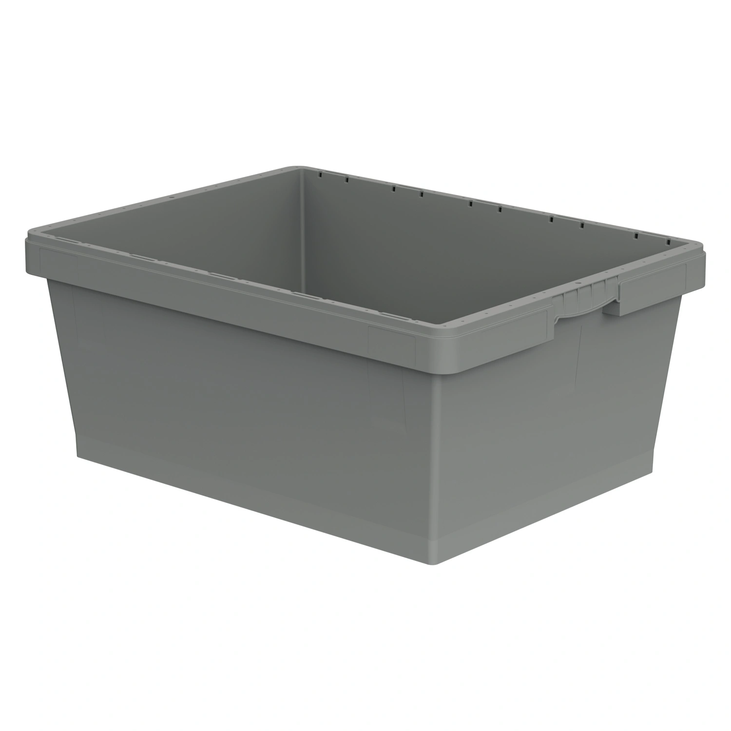 Вкладываемый контейнер INSTORE KVR-8634 800x600x340 мм iPlast светло-серый с усиленным дном