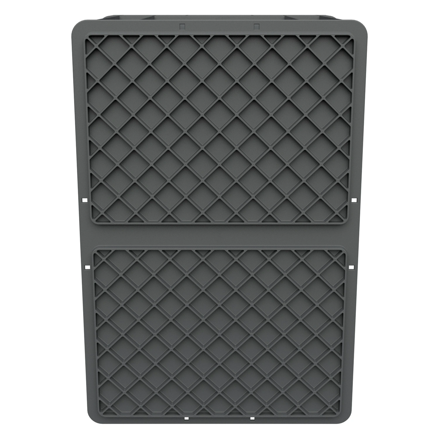 Евроконтейнер ЕС-6432.4 600х400х320 мм iPlast серый с усиленным дном и закрытыми ручками