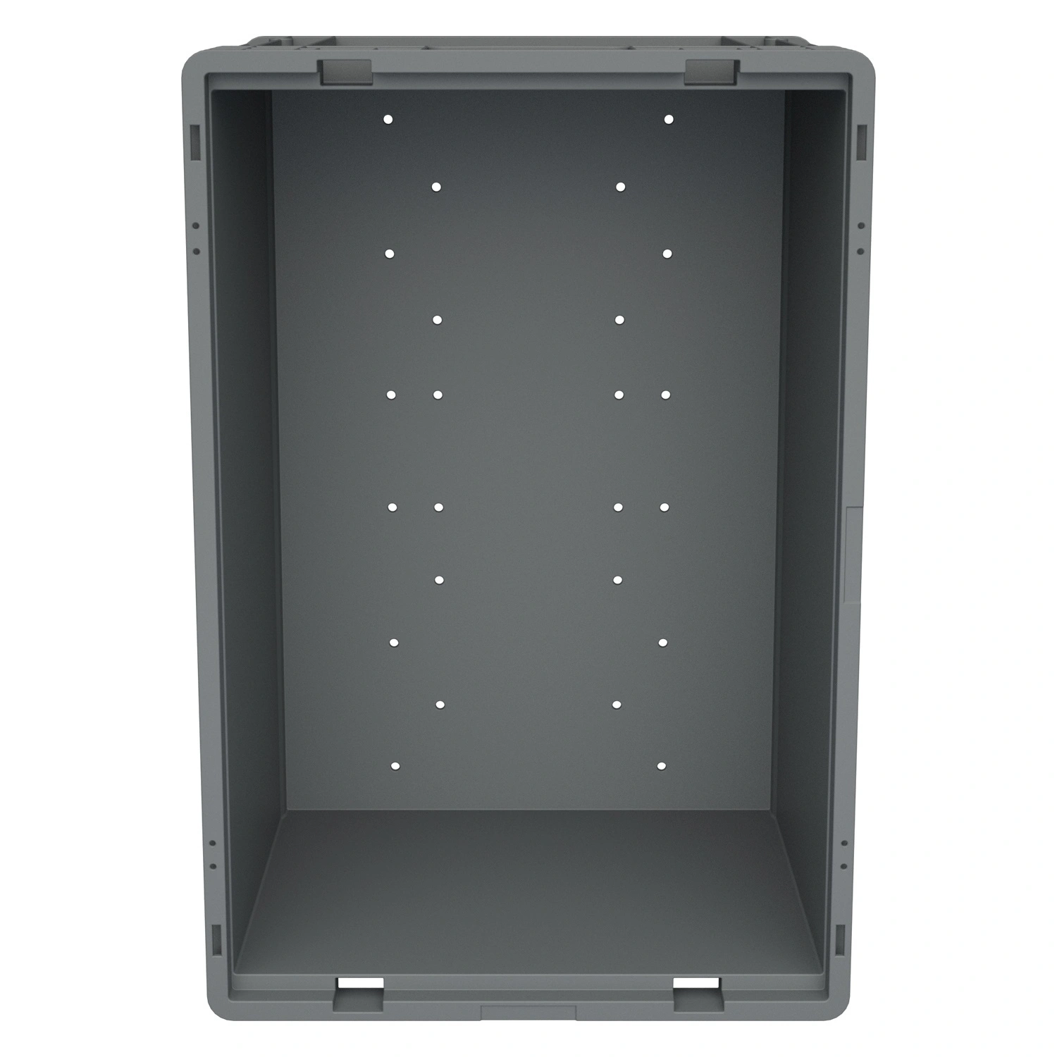 Ящик RL-KLT 6280 594х396х280 мм iPlast серый с дренажными отверстиями в дне