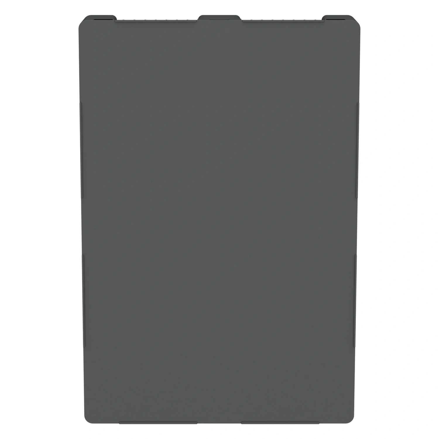 Пластиковый паллет 1200х800х150 мм iPlast серый сплошной на 3 полозьях с бортиком и 2 трубами усиления