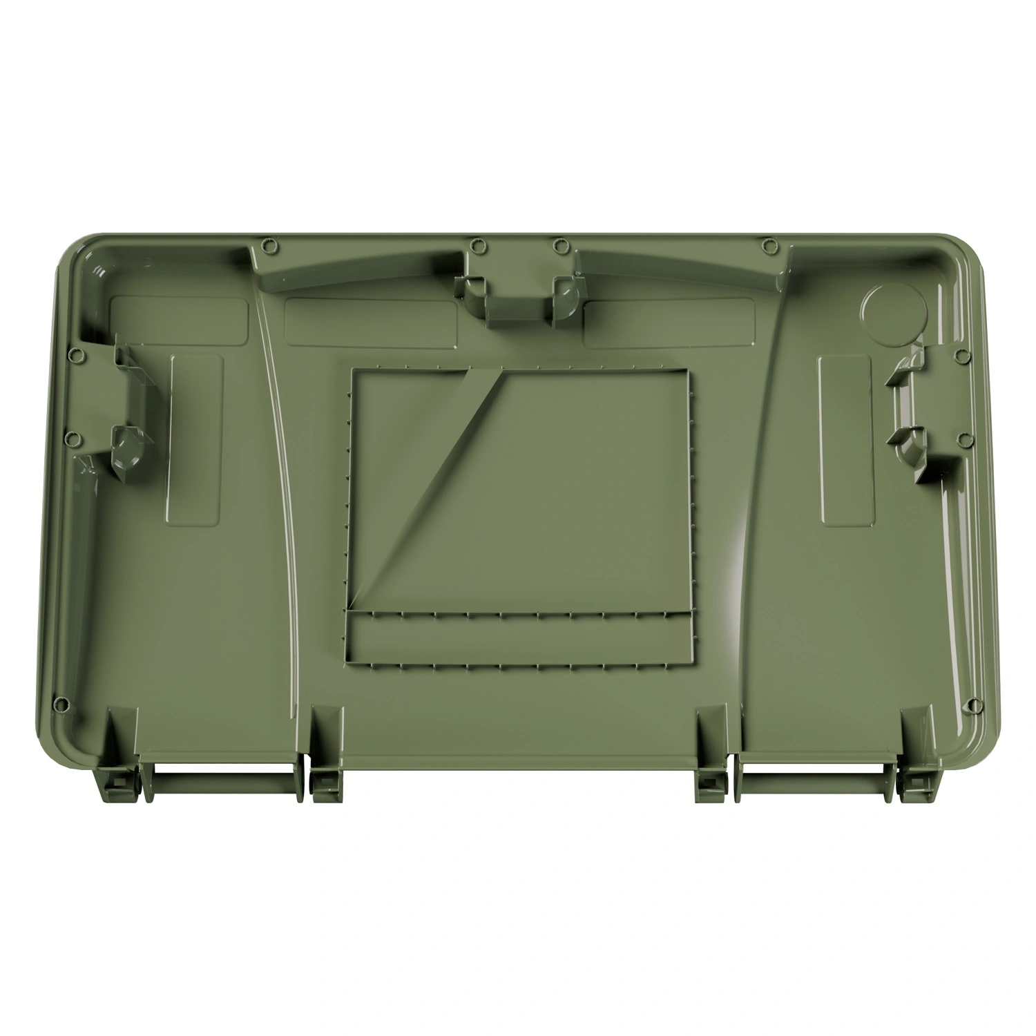 Крышка для мусорного контейнера 660, 770 л iPlast зелёная (опт)