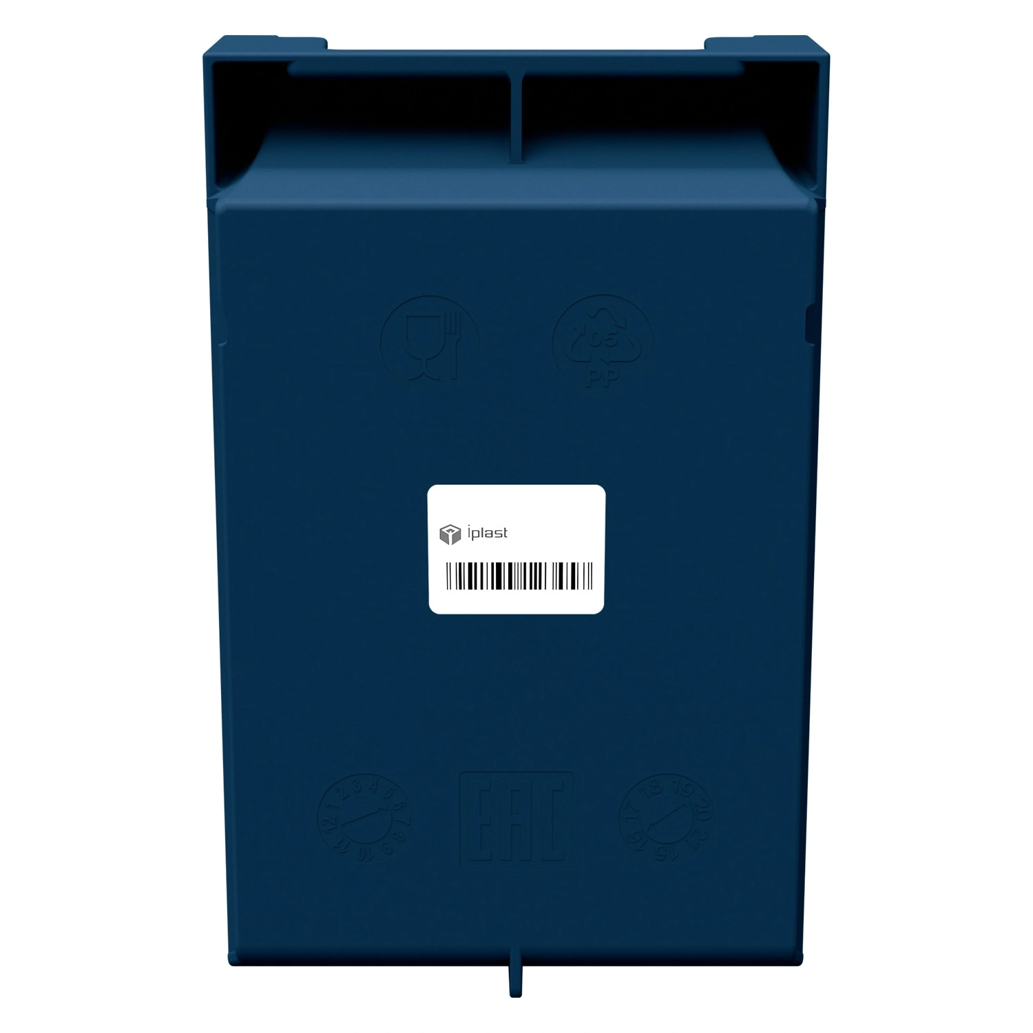 Складской лоток Logic Store 165х100х75 мм iPlast синий индиго с наклейкой 50х70 мм сбоку