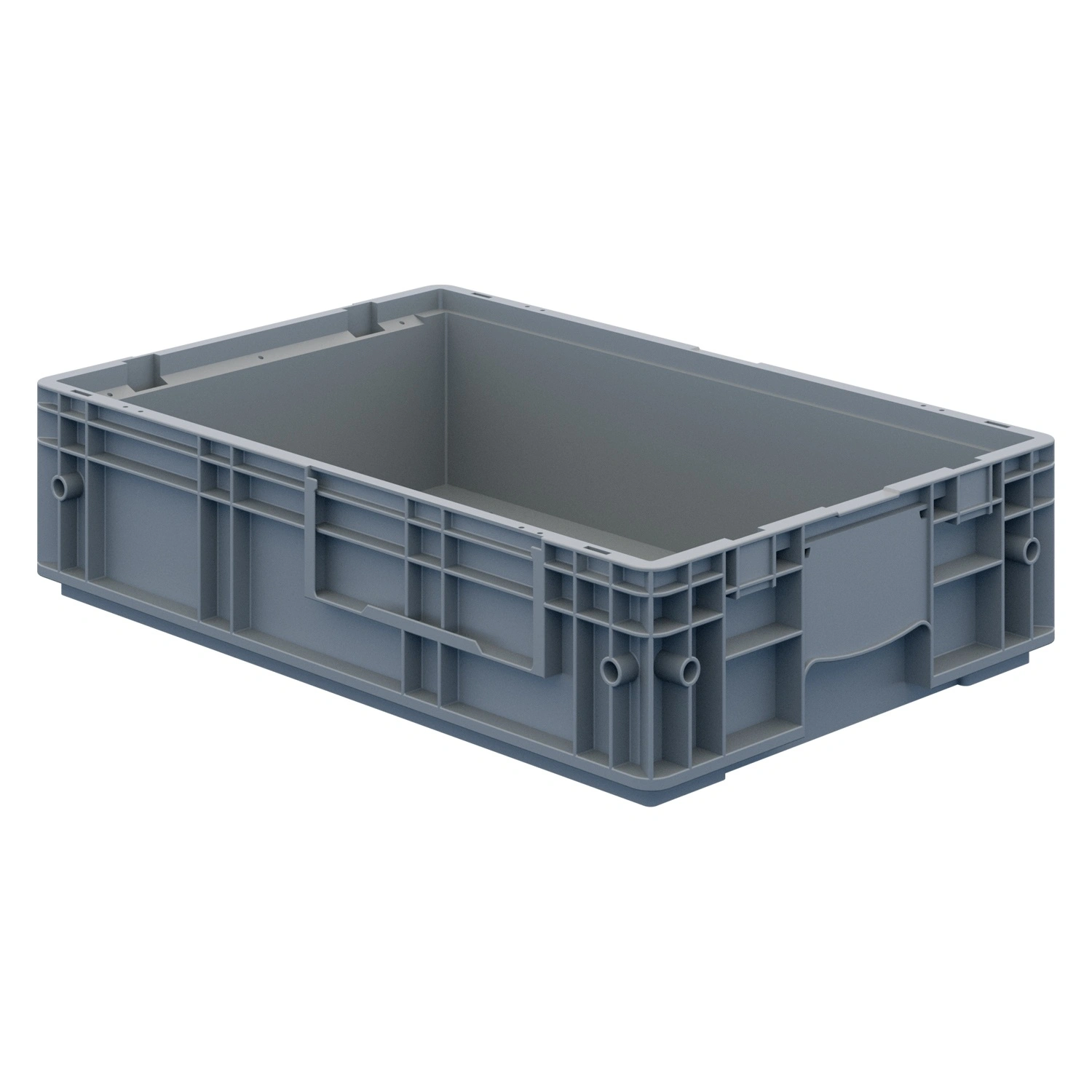 Ящик RL-KLT 6147 594х396х147,5 мм iPlast светло-серый с дренажными отверстиями в дне