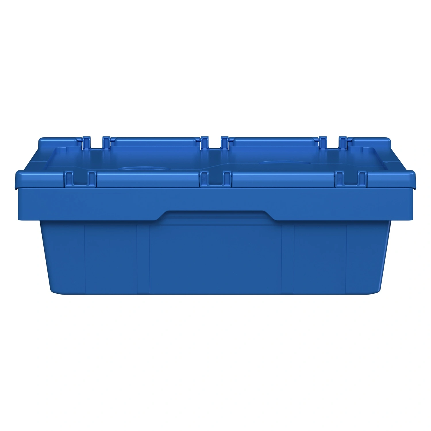 Вкладываемый контейнер INSTORE KV-6417 600х400х196 мм iPlast голубой со сплошным дном и распашной крышкой
